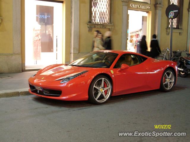 Ferrari 458 Italia spotted in Milan, Italy