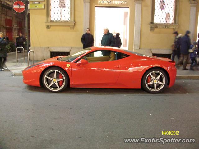 Ferrari 458 Italia spotted in Milan, Italy