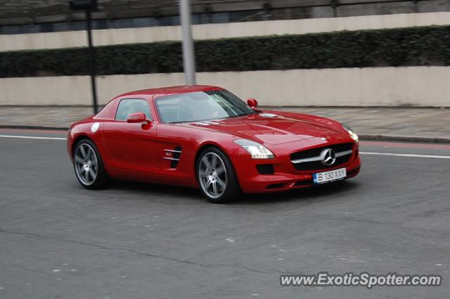 Mercedes SLS AMG spotted in London, United Kingdom