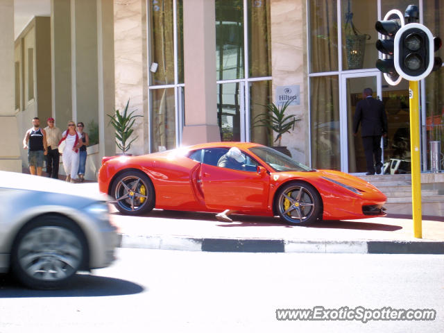 Ferrari 458 Italia spotted in Cape Town, South Africa