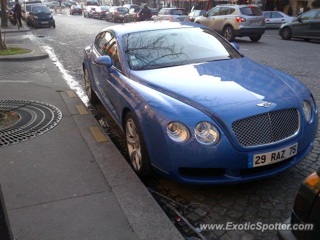 Bentley Continental spotted in Paris, France