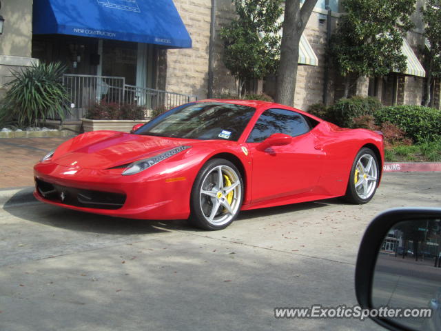 Ferrari 458 Italia spotted in Dallas, Texas