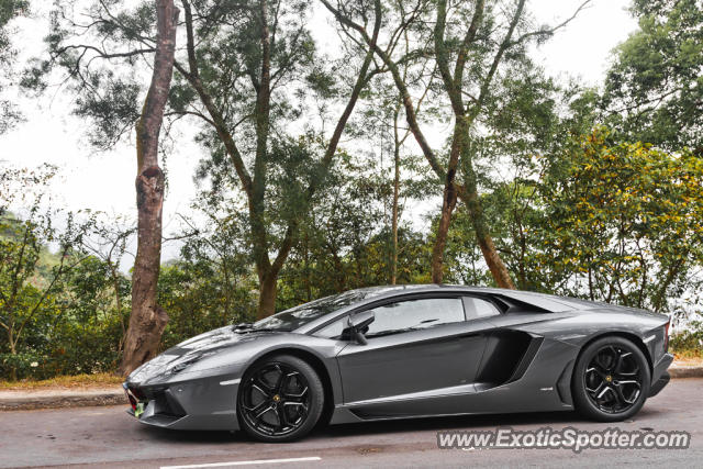 Lamborghini Aventador spotted in Hong Kong, China