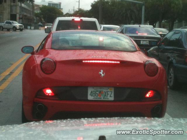 Ferrari California spotted in Miami, Florida