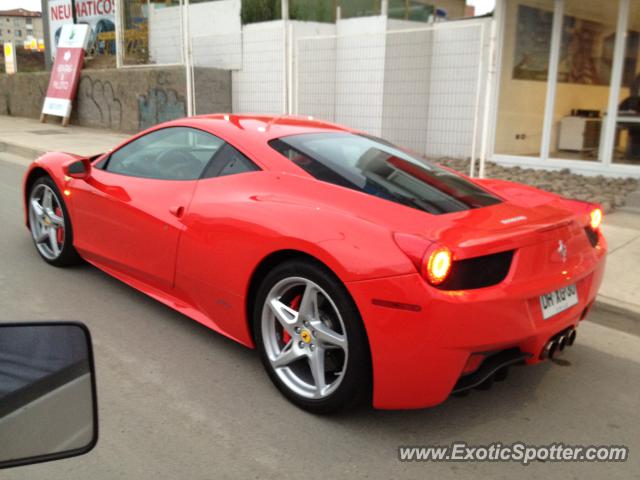 Ferrari 458 Italia spotted in Reñaca, Chile