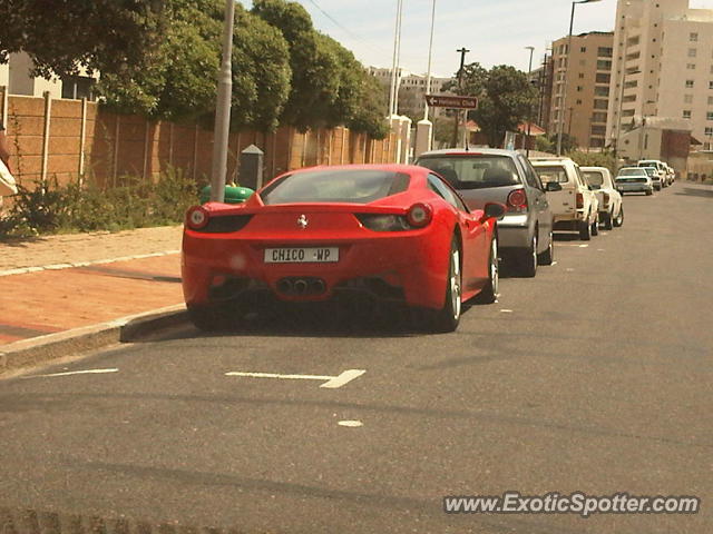 Ferrari 458 Italia spotted in Cape Town, South Africa