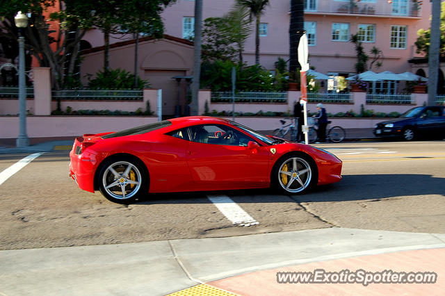 Ferrari 458 Italia spotted in La Jolla, California