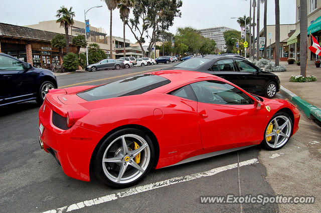 Ferrari 458 Italia spotted in La Jolla , California