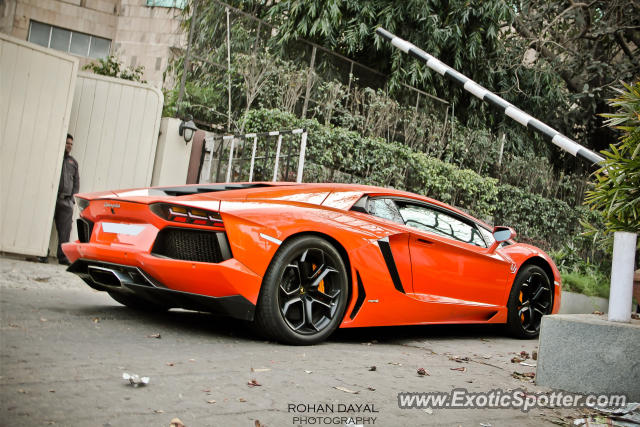 Lamborghini Aventador spotted in New Delhi, India