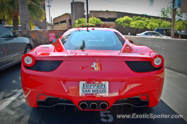 Ferrari 458 Italia spotted in La Jolla, California