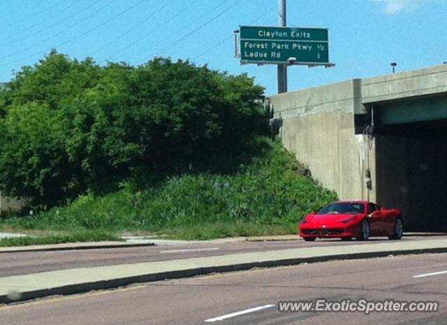 Ferrari 458 Italia spotted in St. Louis, Missouri