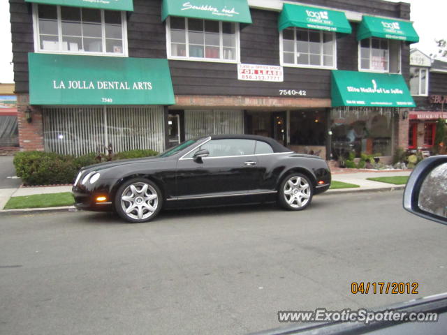 Bentley Continental spotted in La Jolla, California