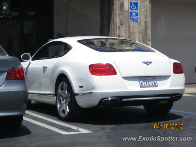 Bentley Continental spotted in Del Mar, California