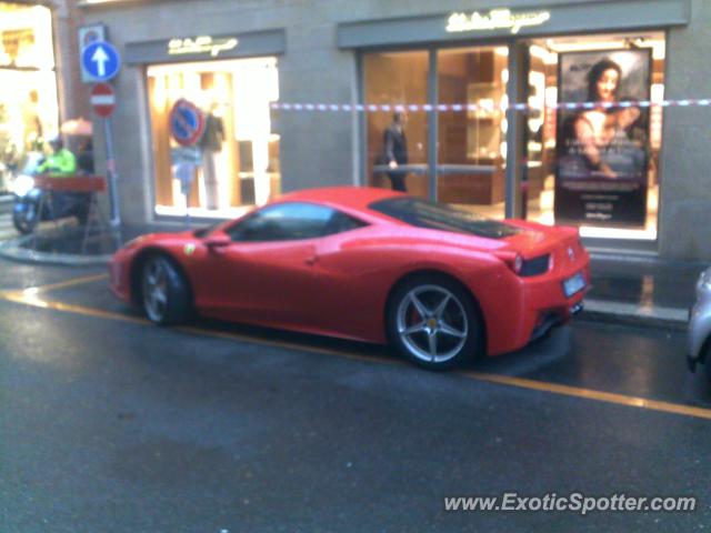 Ferrari 458 Italia spotted in MILANO, Italy