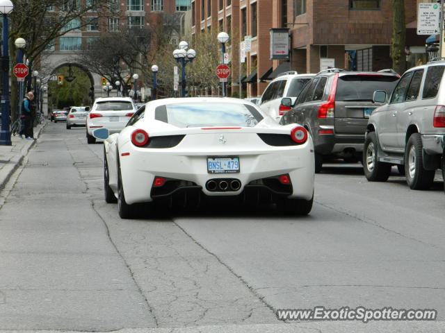 Ferrari 458 Italia spotted in Toronto, Canada