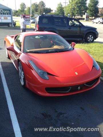 Ferrari 458 Italia spotted in Va Beach, Virginia