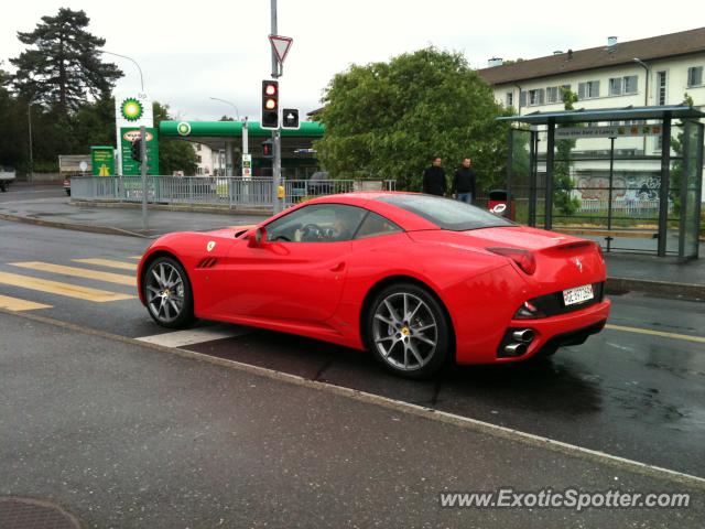 Ferrari California spotted in Geneva, Switzerland