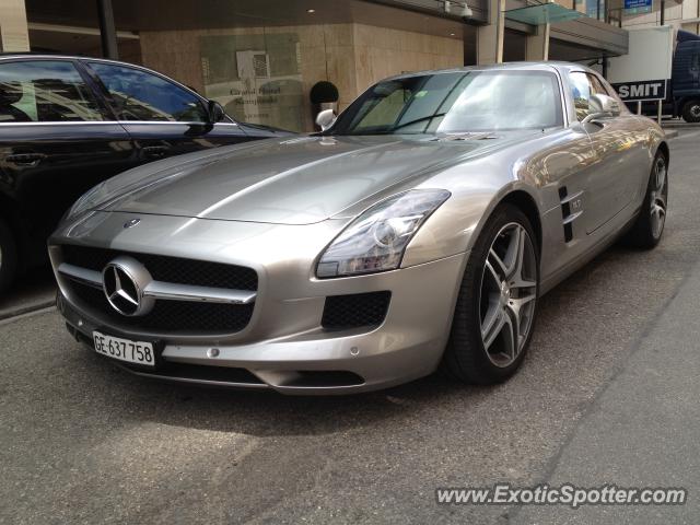 Mercedes SLS AMG spotted in Geneva, Switzerland