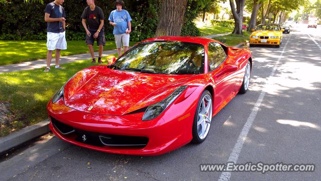 Ferrari 458 Italia spotted in Davis, California