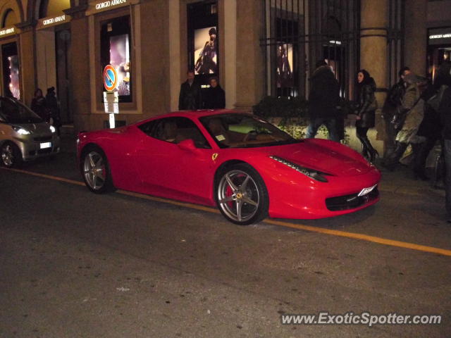 Ferrari 458 Italia spotted in Milan, Italy