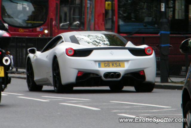 Ferrari 458 Italia spotted in London, United Kingdom