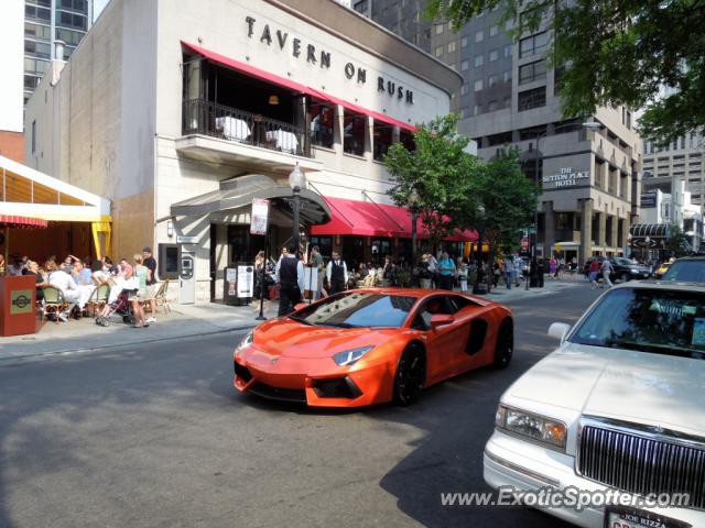 Lamborghini Aventador spotted in Chicago, Illinois