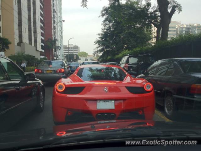 Ferrari 458 Italia spotted in Lima, Peru