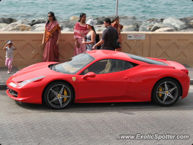 Ferrari 458 Italia spotted in Dubai, United Arab Emirates