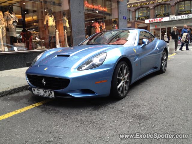 Ferrari California spotted in Geneva, Switzerland