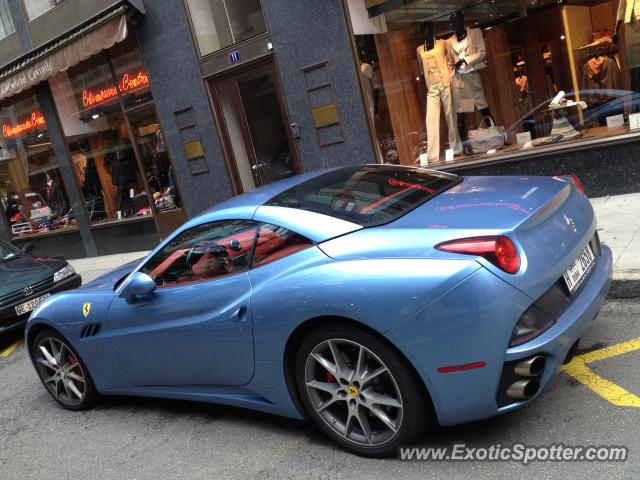 Ferrari California spotted in Geneva, Switzerland