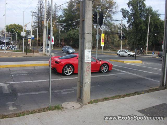 Ferrari 458 Italia spotted in Santiago, Chile