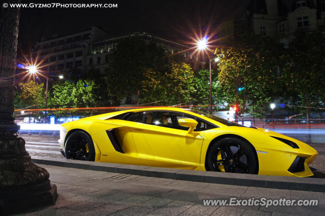 Lamborghini Aventador spotted in Paris, France