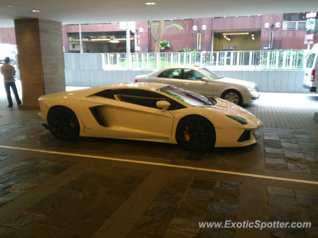 Lamborghini Aventador spotted in Orchard Road, Singapore