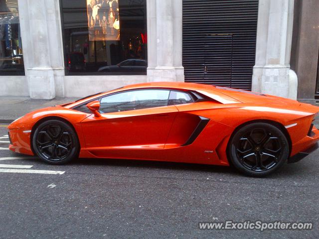 Lamborghini Aventador spotted in London, United Kingdom