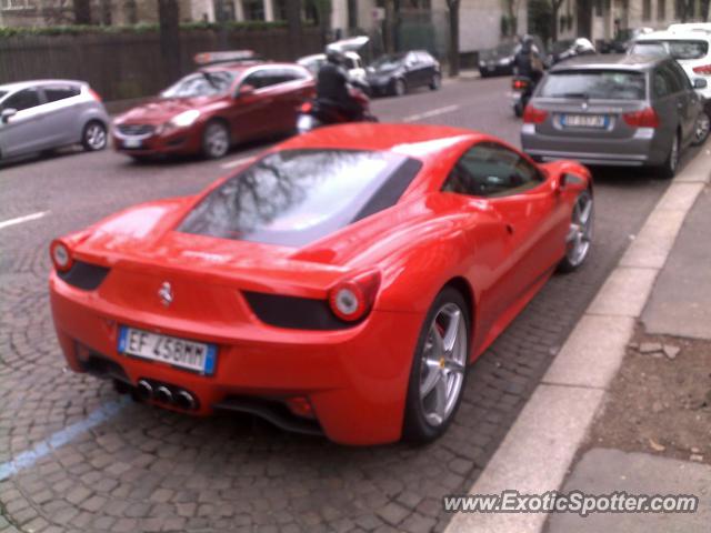 Ferrari 458 Italia spotted in Milano, Italy