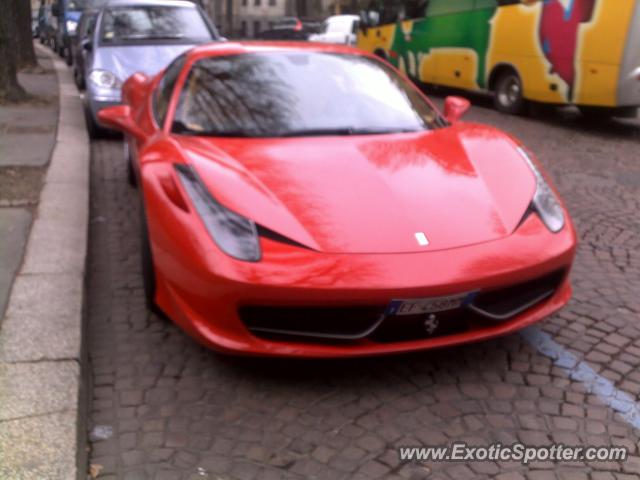 Ferrari 458 Italia spotted in Milano, Italy