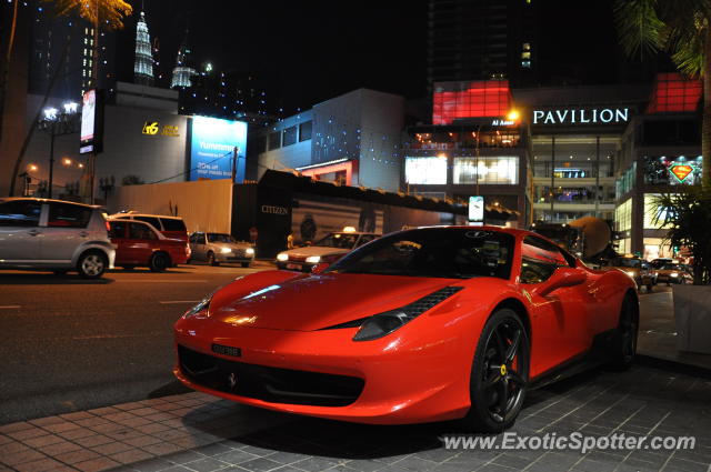 Ferrari 458 Italia spotted in Bukit Bintang KL, Malaysia