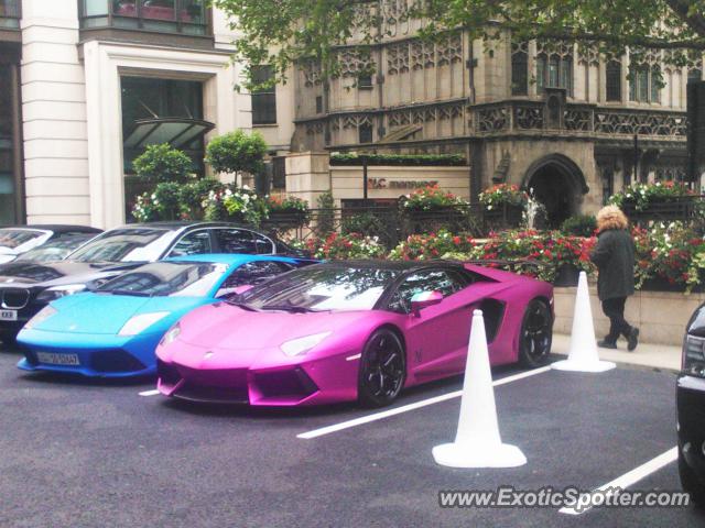 Lamborghini Aventador spotted in London, United Kingdom