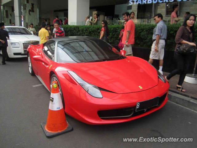 Ferrari 458 Italia spotted in Jakarta, Indonesia