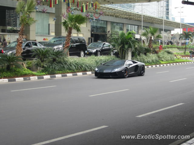 Lamborghini Aventador spotted in Jakarta, Indonesia