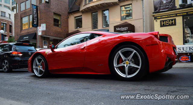 Ferrari 458 Italia spotted in Toronto, Canada