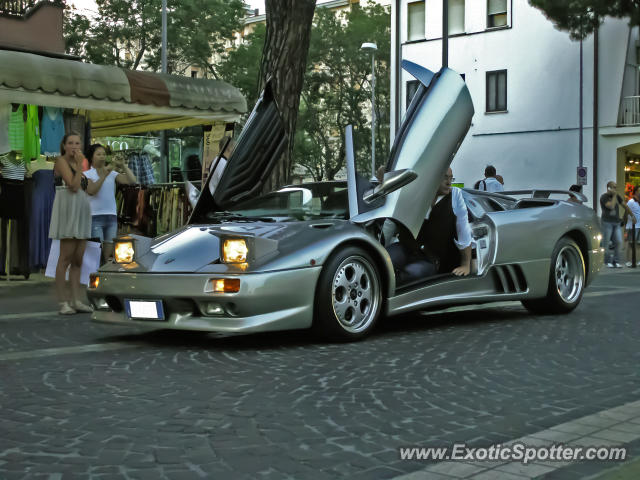 Lamborghini Diablo spotted in Jesolo Beach, Italy