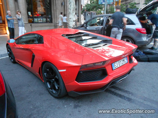 Lamborghini Aventador spotted in Barcelona, Spain