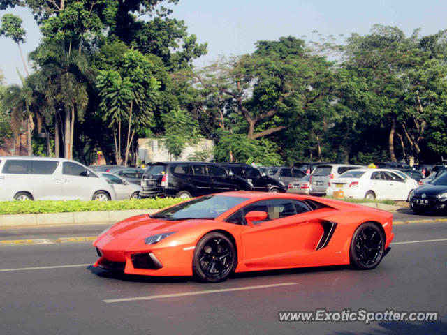 Lamborghini Aventador spotted in Jakarta, Indonesia