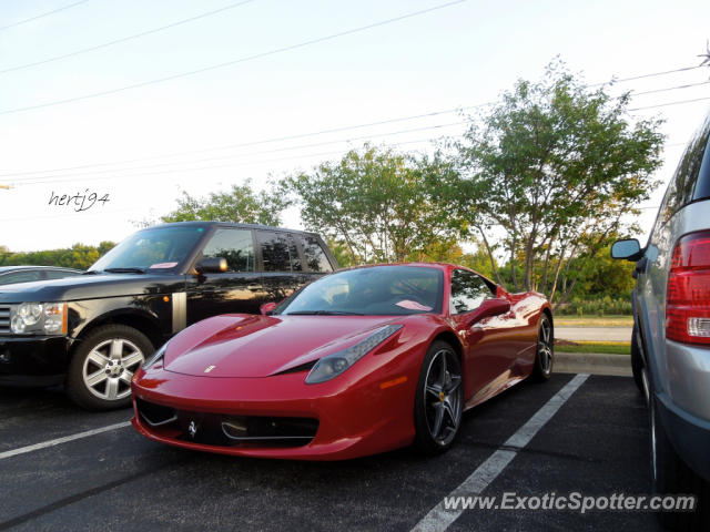 Ferrari 458 Italia spotted in Barrington, Illinois