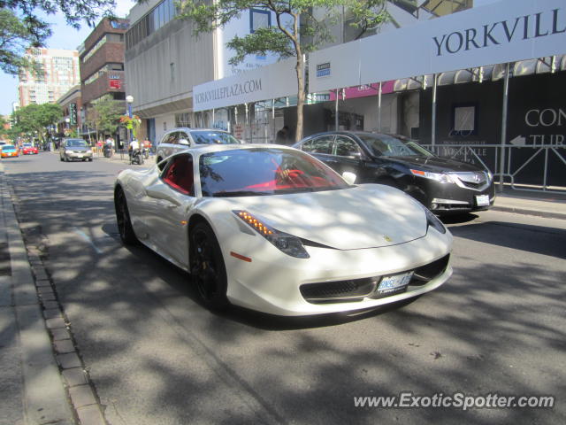 Ferrari 458 Italia spotted in Toronto, Canada