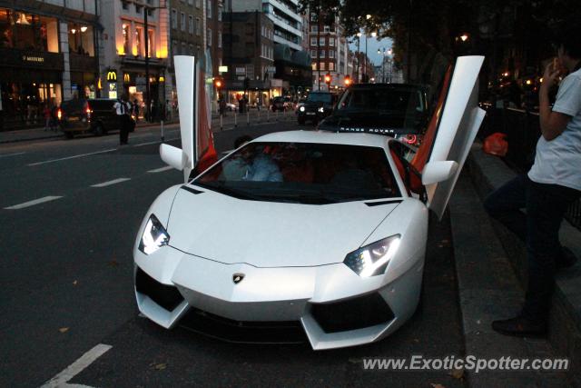 Lamborghini Aventador spotted in London, United Kingdom