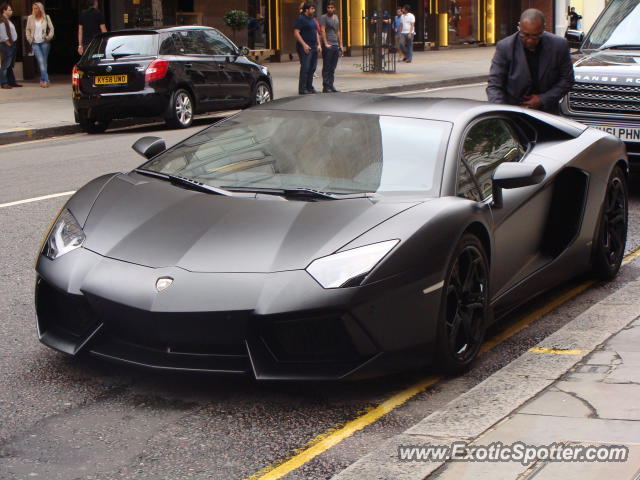 Lamborghini Aventador spotted in London, United Kingdom