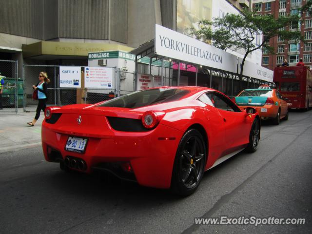 Ferrari 458 Italia spotted in Toronto, Canada