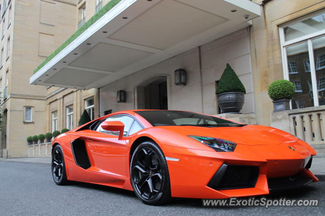 Lamborghini Aventador spotted in London, United Kingdom